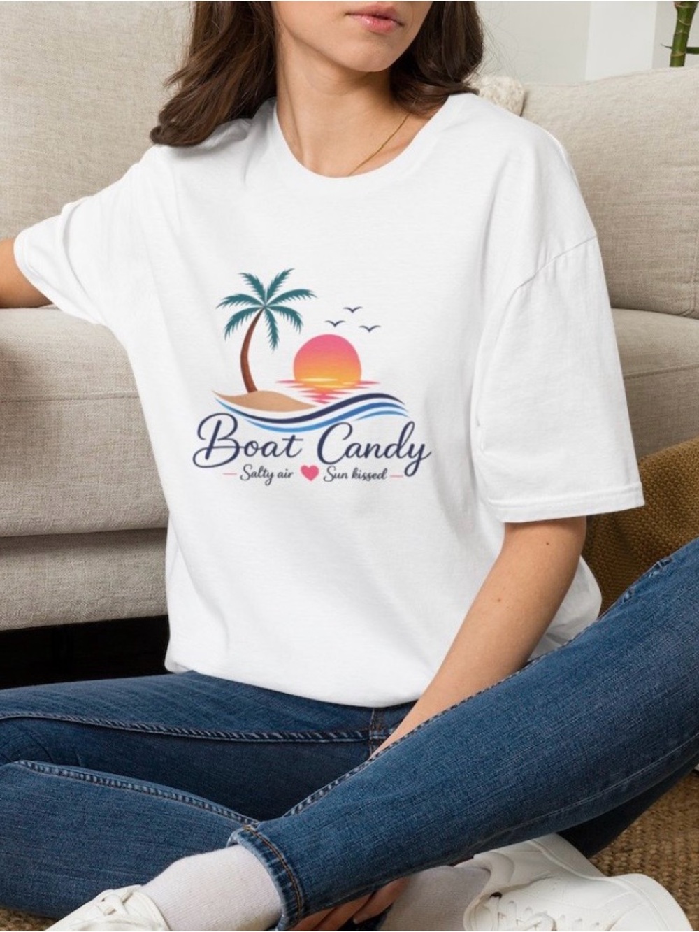 🍭🍬 BOAT CANDY 🍬🍭 Fun Beach/Boat Graphic Unisex Tee